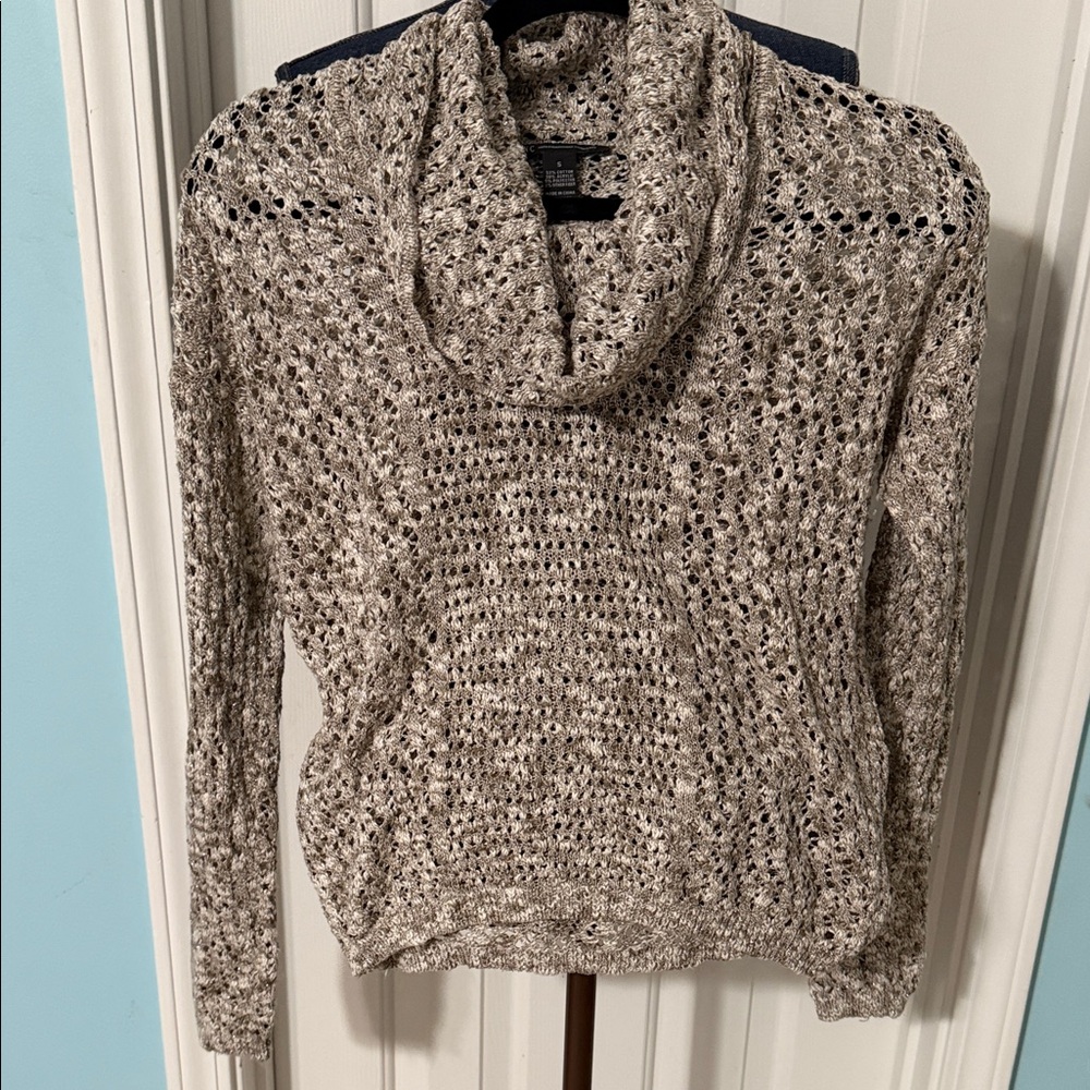 Cozy Knit Cowl Neck Sweater - Gray